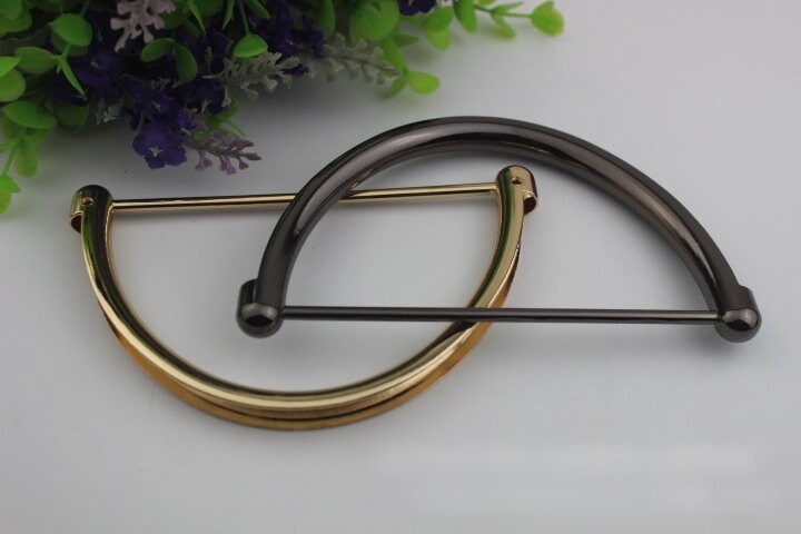 Arc Strap Handles Connector 4 3/8" 110mm Lock Buckle Gold Gunmetal Black Hardware Leather Purse Bag Handbag Clutch Backpack Diy Supplies