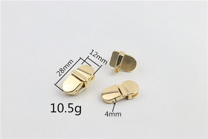 Thumb Lock 1 1/8" 28mm Purse Press Lock Tuck Tongue Clip Clasp Closure Heavy Duty Handbag Bag Making Replacement Hardware Wholesale Bulk