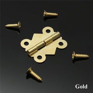 Iron Butterfly Mini Box Hinges - Antique Bronze Finish for Boxes - No.1 90deg A.Bronze / 50pcs