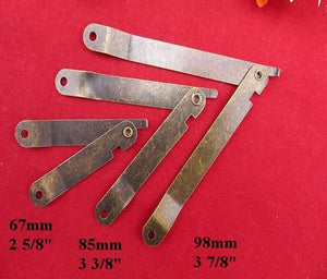 Iron Oriental Mini Box Hinges - Antique Bronze Finish for Cabinets - Ant.Bronze 98mm / 1pc
