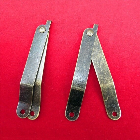 Iron Oriental Mini Box Hinges - Antique Bronze Finish for Cabinets - Ant.Bronze 98mm / 10pcs