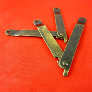 Iron Oriental Mini Box Hinges - Antique Bronze Finish for Cabinets - Ant.Bronze 98mm / 50pcs