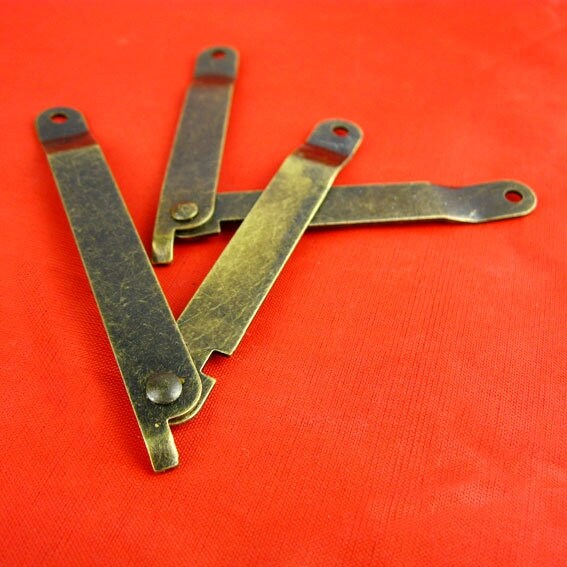 Iron Oriental Mini Box Hinges - Antique Bronze Finish for Cabinets - Ant.Bronze 85mm / 1pc