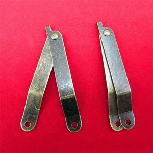Iron Oriental Mini Box Hinges - Antique Bronze Finish for Cabinets - Ant.Bronze 67mm / 10pcs