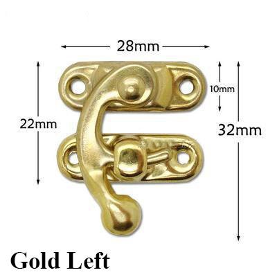 Iron Oriental Decorative Padlocks - Antique Bronze Finish Hardware - Left 28mm Ant.Bronze / 50pcs