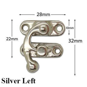 Iron Oriental Decorative Padlocks - Antique Bronze Finish Hardware - Left 28mm Ant.Bronze / 100pcs