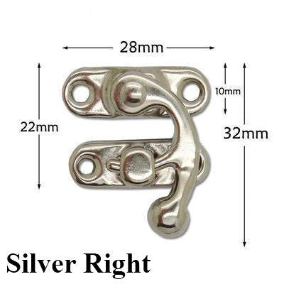 Iron Oriental Decorative Padlocks - Antique Bronze Finish Hardware - Left 28mm Gold / 50pcs