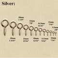 Iron Oriental Decorative Screw Nails - Silver Finish for Cabinets - 9.5mm Silver / 10pcs