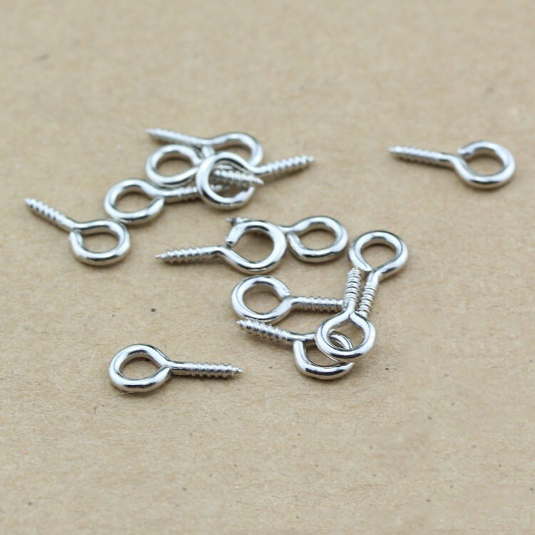Iron Oriental Decorative Screw Nails - Silver Finish for Cabinets - 9.5mm Silver / 1000pcs