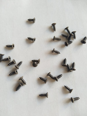 Iron Round Mini Box Hinges - Antique Bronze Finish for Wardrobes - 2x6mm Ant. Bronze / 10Packs