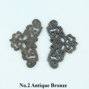 Zinc Alloy Butterfly Mounting Brackets - Antique Bronze Finish - No.1 Ant.Bronze 46mm / 50pcs