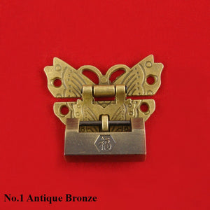 Zinc Alloy Butterfly Decorative Padlocks - Antique Bronze Finish - No.1 Ant.Bronze 50mm / 10pcs