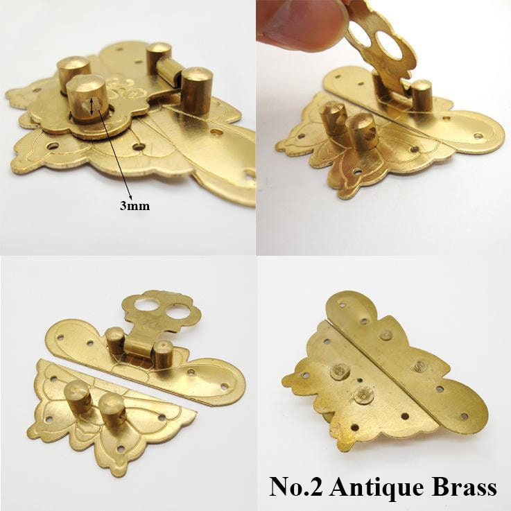 Zinc Alloy Butterfly Decorative Padlocks - Antique Bronze Finish - view 7