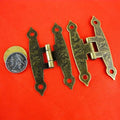 Zinc Alloy Oriental Mini Box Hinges - Antique Bronze Finish Hardware - Ant.Bronze 63mm / 1pc