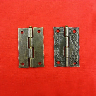 Zinc Alloy Oriental Mini Box Hinges - Antique Bronze Finish Hardware - Ant.Bronze 36mm / 1pc