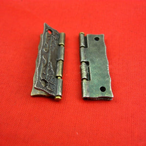 Zinc Alloy Oriental Mini Box Hinges - Antique Bronze Finish Hardware - Ant.Bronze 36mm / 50pcs