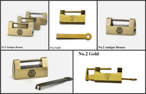 Zinc Alloy Oriental Decorative Padlocks - Antique Bronze Finish - No.1 Ant.Bronze 32mm / 5pcs