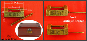 Zinc Alloy Oriental Decorative Padlocks - Antique Bronze Finish - No.2 Ant.Bronze 32mm / 1pc