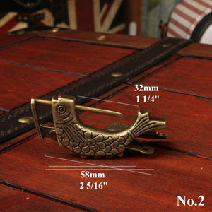 Zinc Alloy Oriental Decorative Padlocks - Antique Bronze Finish - No.2 Ant.Bronze 58mm / 1pc