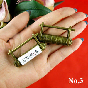 Zinc Alloy Oriental Decorative Padlocks - Antique Bronze Finish - No.3 Ant.Bronze 50mm / 5pcs