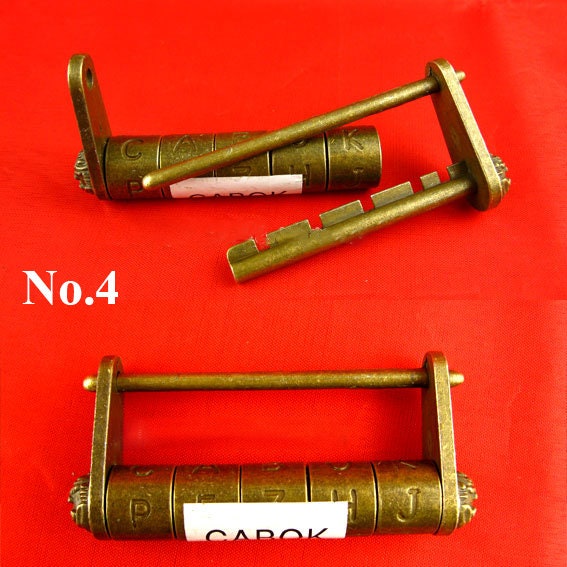 Zinc Alloy Oriental Decorative Padlocks - Antique Bronze Finish - No.3 Ant.Bronze 50mm / 10pcs