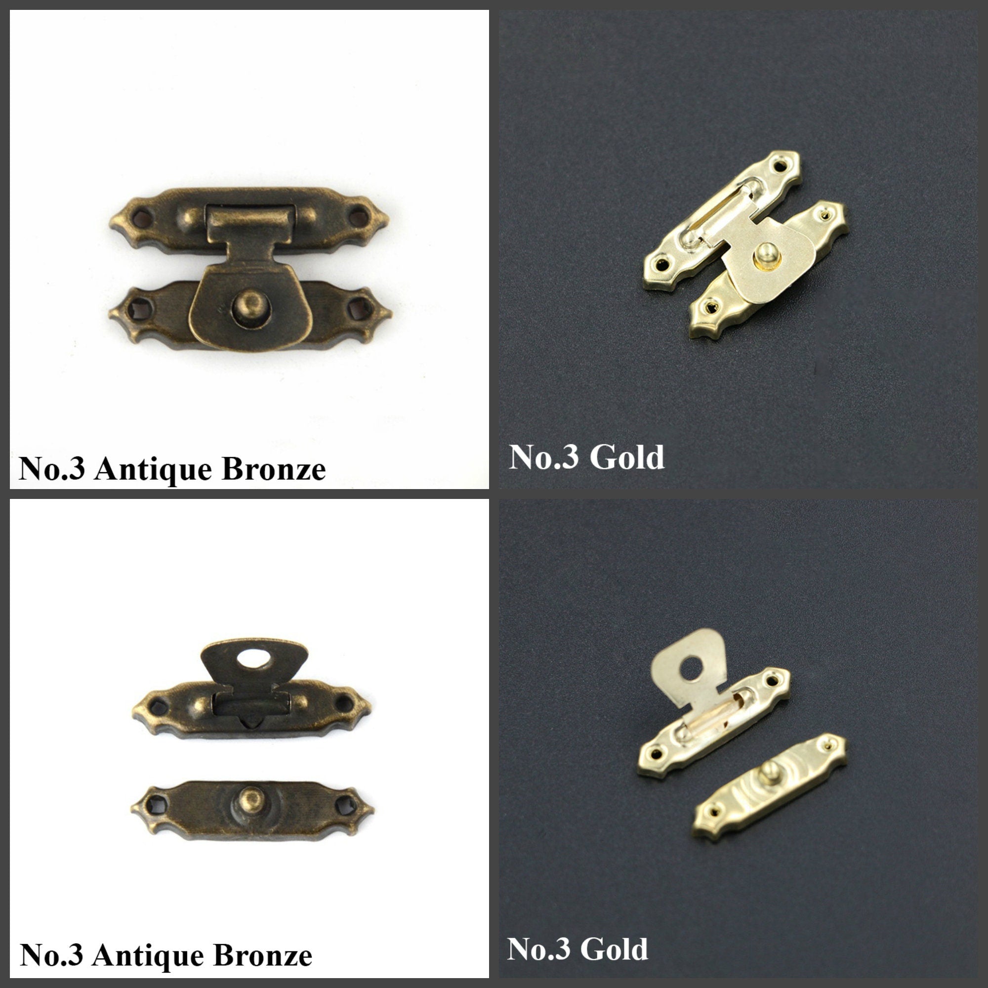 Zinc Alloy Round Decorative Padlocks - Antique Bronze Finish - No.1 Ant.Bronze 48mm / 10pcs