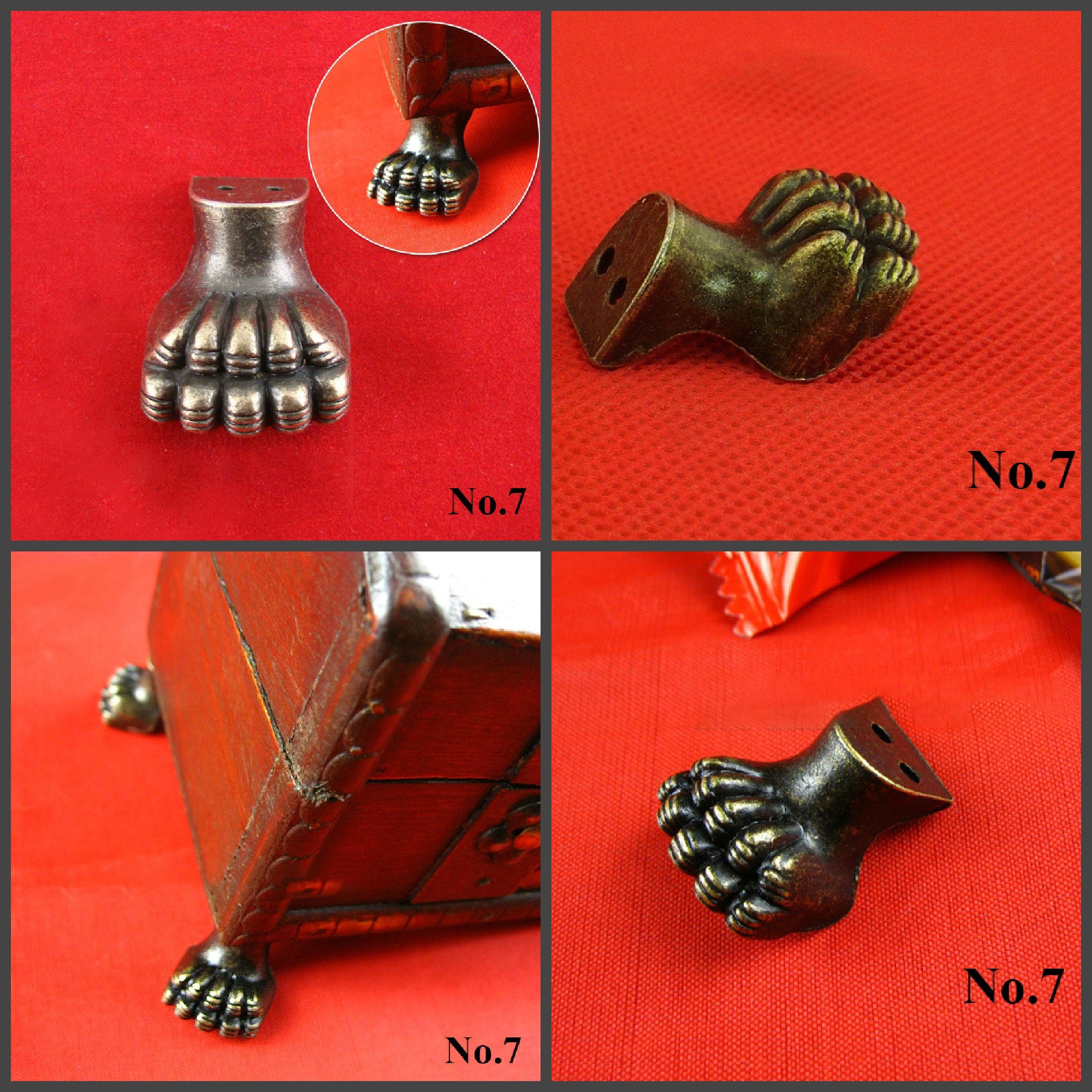 Zinc Alloy Wood Decorative Corner Protectors - Antique Bronze Finish - No.2 Ant.Bronze 40mm / 1pc