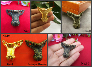 Zinc Alloy Wood Decorative Corner Protectors - Antique Bronze Finish - No.2 Ant.Bronze 60mm / 1pc